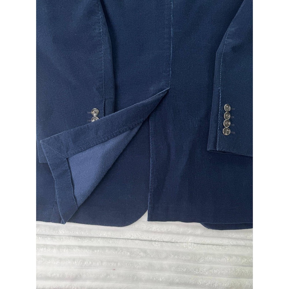 Lands End Mens XL Navy Blue Corduroy Blazer Sport Coat - Picture 6 of 15